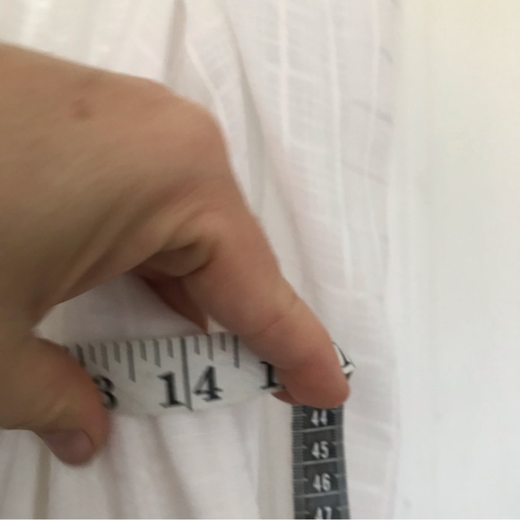 Vintage Dress Womens Embroidered Long Sleeve Puff Cottage Core Prairie 70s sheer - Picture 8 of 10